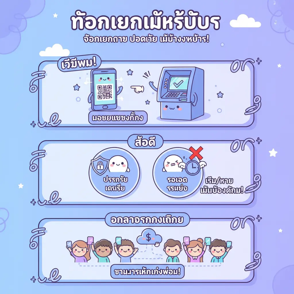 ถอนเงิน - ถอนเงินไม่ใช้บัตร